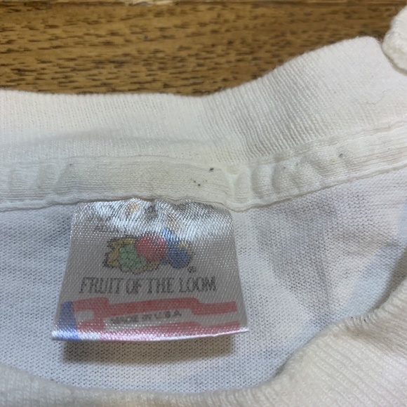 Vintage 90s Freshmen MBA Track Fruit of The Loom Tag USA 1996 White T-Shirt XL/L - Picture 4 of 9